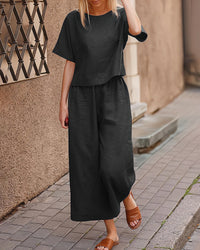 Two-Piece Ladies Lounge Set – Elise-Black-S-State of Style