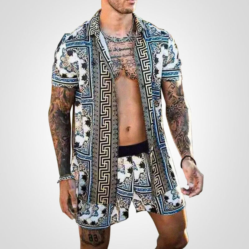 Two-piece men's set with print – Ruben-H-S-State of Style