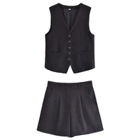 Two-piece summer outfit with vintage top – Amaya-Black-XS-State of Style