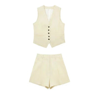 Two-piece summer outfit with vintage top – Amaya-White-XS-State of Style