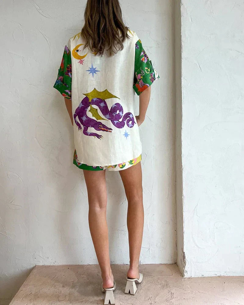 Two-piece summer set for ladies with colour and comfort – Mira-S-State of Style