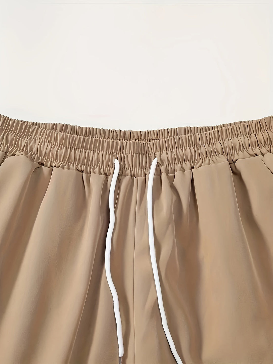 Two-piece summer set men leaf print shirt and shorts - Kiano-White/Brown-M(48)-State of Style