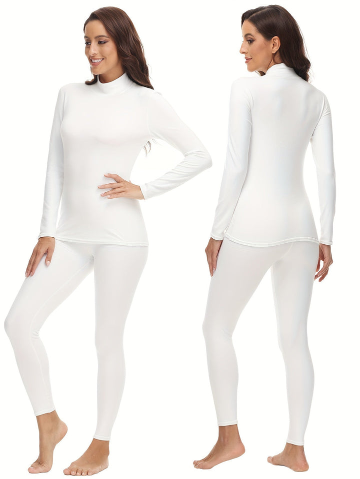Two-Piece Thermal Set for the Cold Winter Months - Serena-White-XS-State of Style