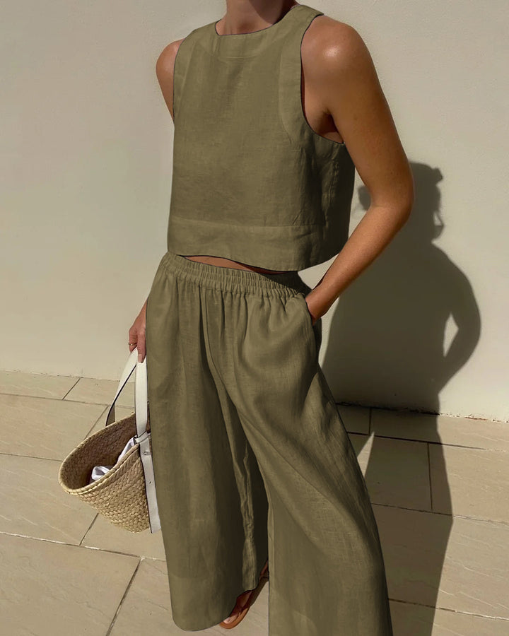 Two-piece women's outfit with skirt & top – Stylish & versatile – Narela-Green-S-State of Style