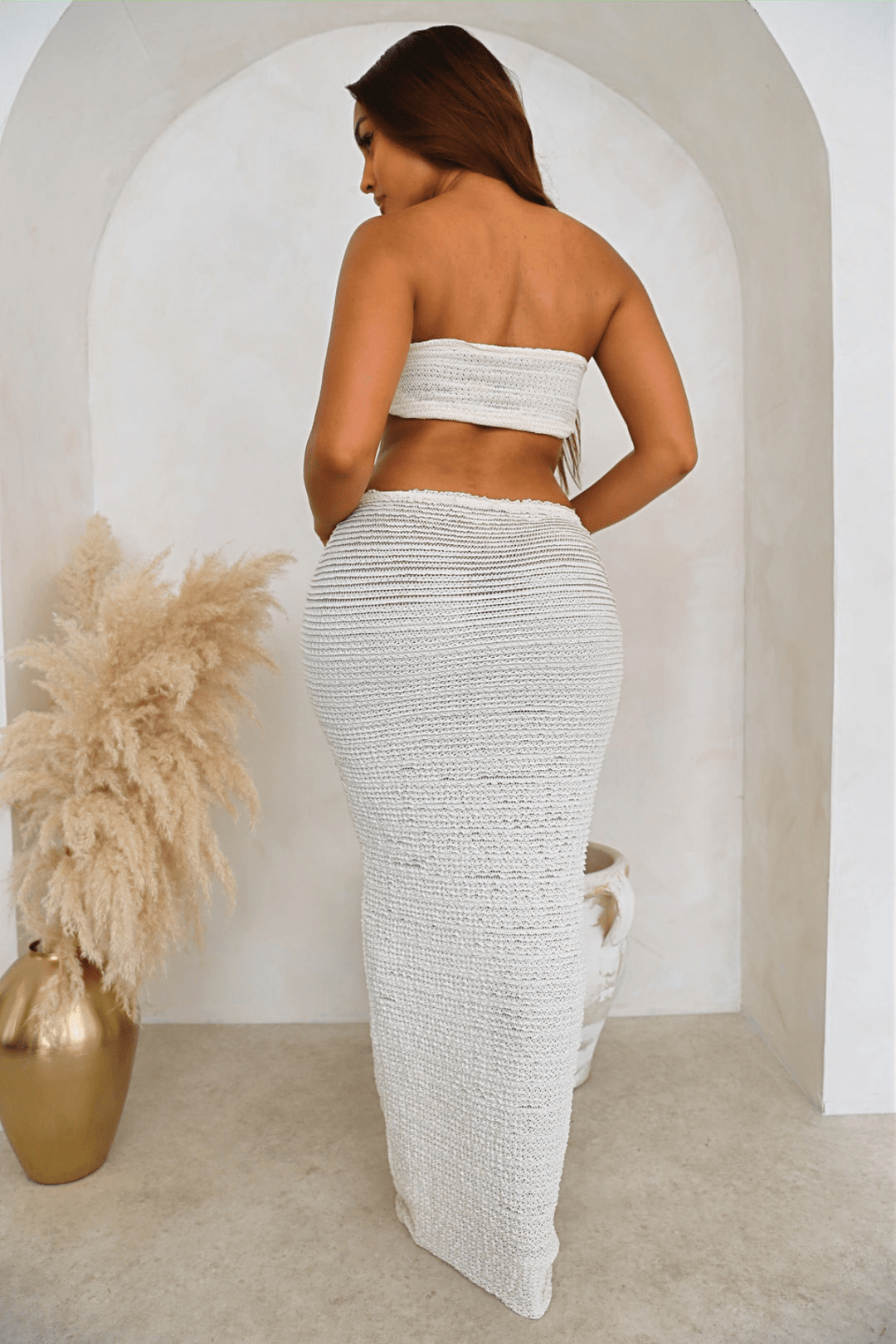 Two-piece women's summer set with wrap top and V-skirt – Leona-XS-State of Style