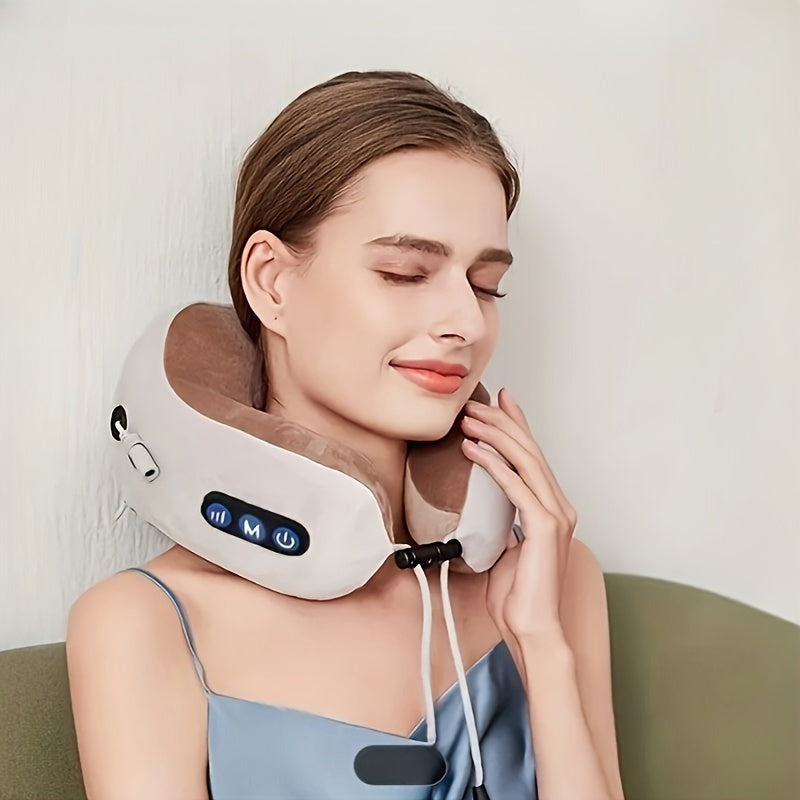 U-Shaped Neck Pillow with Memory Foam & USB Rechargeable Heating - NeckEase Pro-State of Style