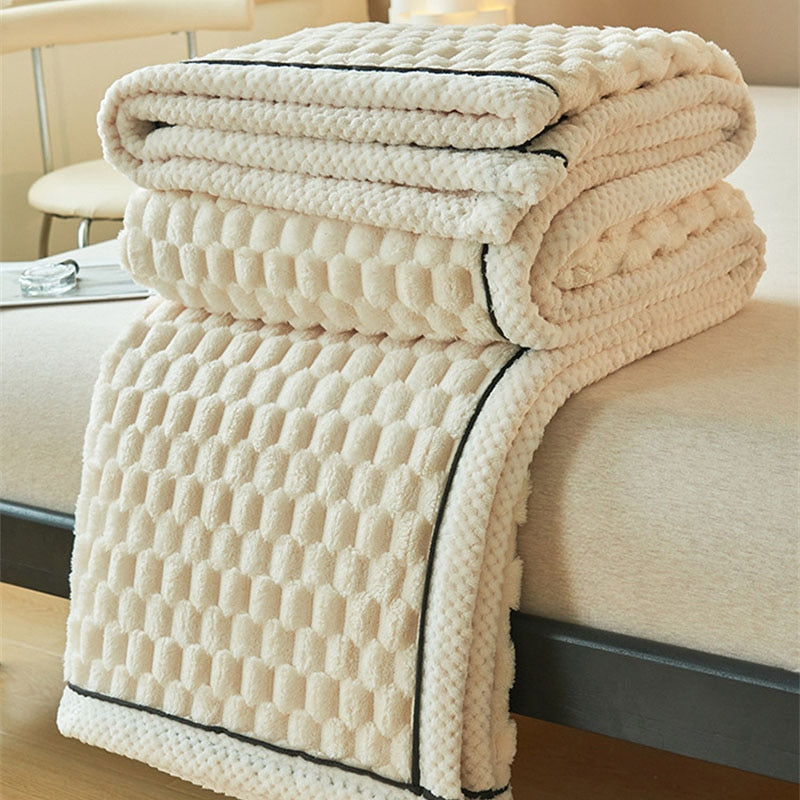 Ultra-Soft Comfy Blanket - Eloise-White-Small (122 x 198 cm)-State of Style
