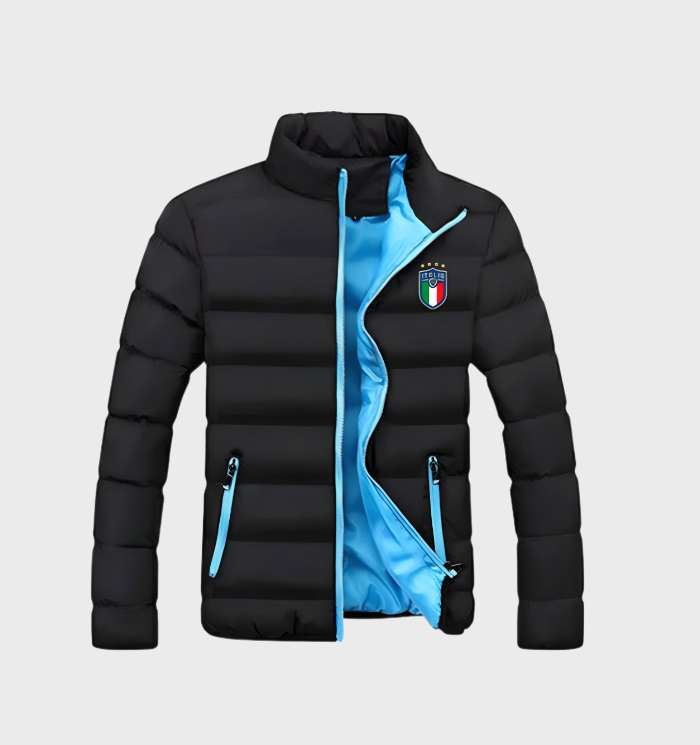 Ultralight Quilted Men's Winter Jacket - Nico-Blue and Black-M-State of Style