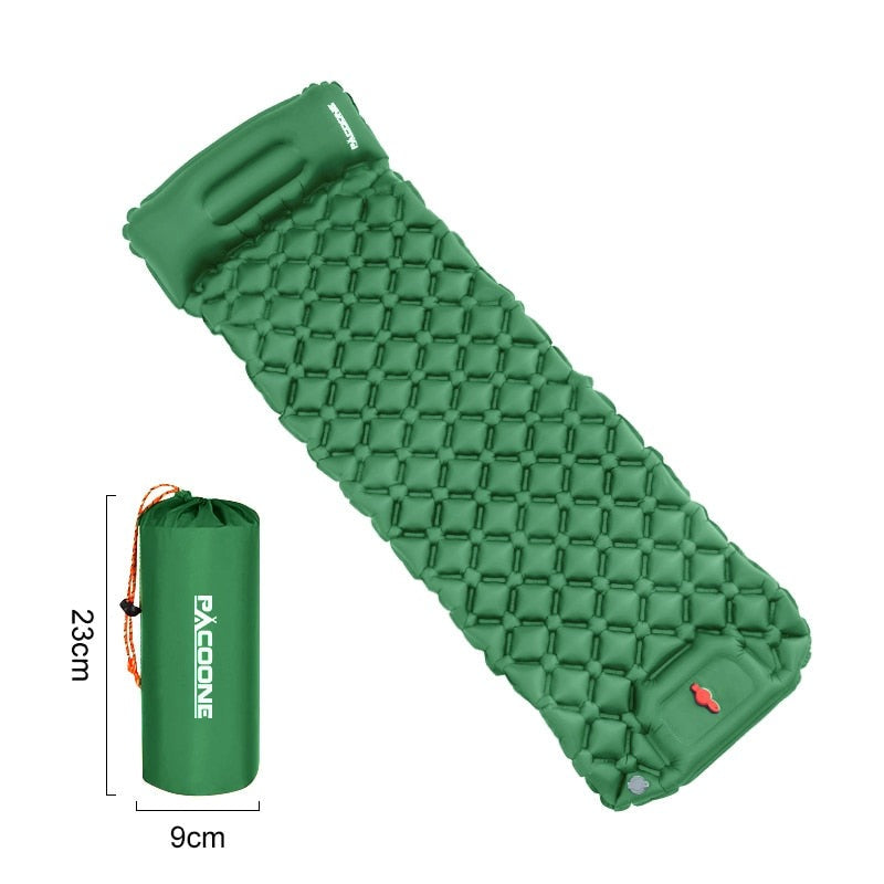 Ultralight Waterproof Sleeping Mat with Built-in Pump – AirRest-Army Green-State of Style