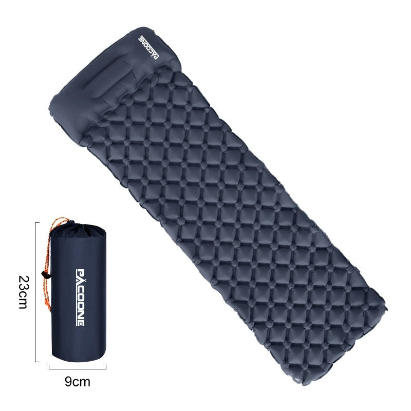 Ultralight Waterproof Sleeping Mat with Built-in Pump – AirRest-Grey-State of Style