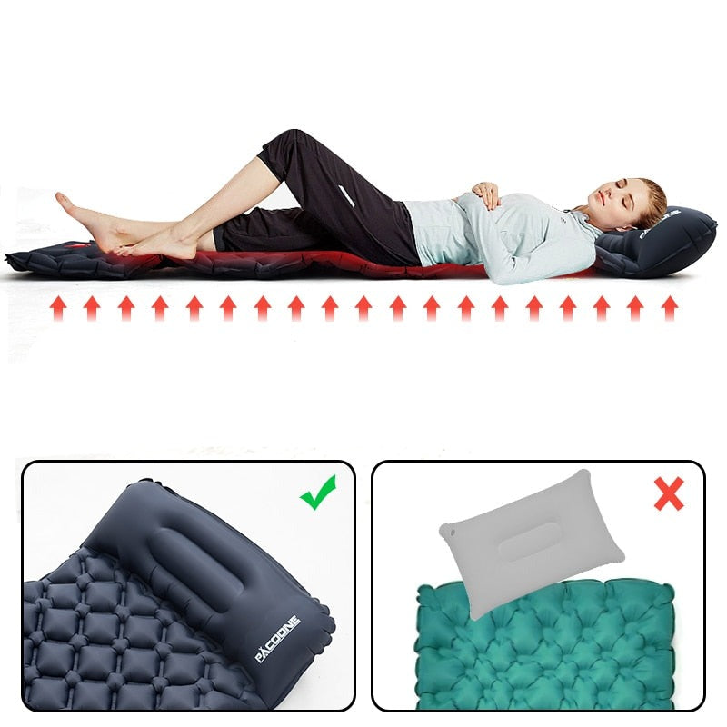 Ultralight Waterproof Sleeping Mat with Built-in Pump – AirRest-Grey-State of Style