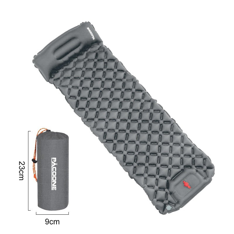 Ultralight Waterproof Sleeping Mat with Built-in Pump – AirRest-Grey-State of Style