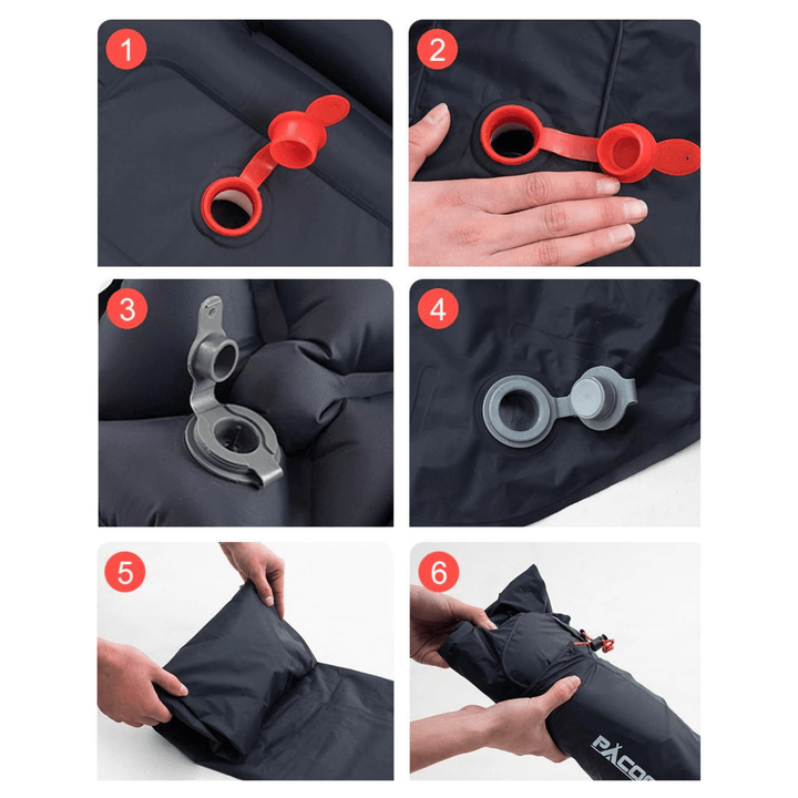 Ultralight Waterproof Sleeping Mat with Built-in Pump - AirRest-Grey-State of Style