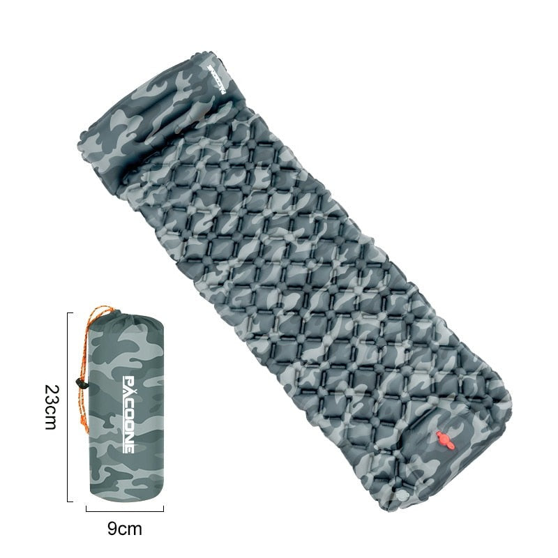 Ultralight Waterproof Sleeping Mat with Built-in Pump – AirRest-Grey-State of Style