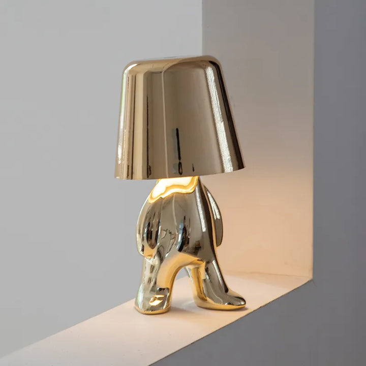 Unique and Atmospheric Table Lamp - GlowCraft-Alice-Lamp - Silver-State of Style