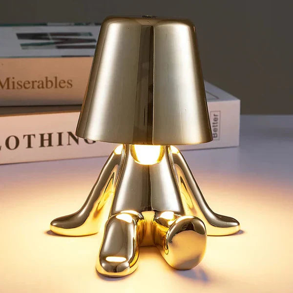 Unique and Atmospheric Table Lamp - GlowCraft-Bella-Lamp - Silver-State of Style
