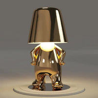 Unique and Atmospheric Table Lamp - GlowCraft-Gina-Lamp - Silver-State of Style