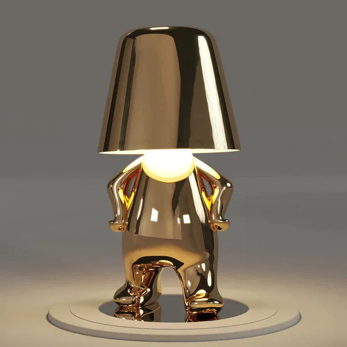 Unique and Atmospheric Table Lamp - GlowCraft-Gina-Lamp - Silver-State of Style