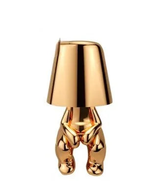Unique and Atmospheric Table Lamp - GlowCraft-Hugo-Lamp - Silver-State of Style