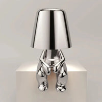 Unique and Atmospheric Table Lamp - GlowCraft-Hugo-Lamp - Silver-State of Style
