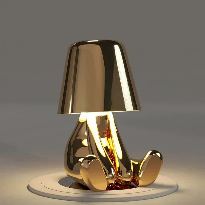 Unique and Atmospheric Table Lamp - GlowCraft-Jake-Lamp - Silver-State of Style