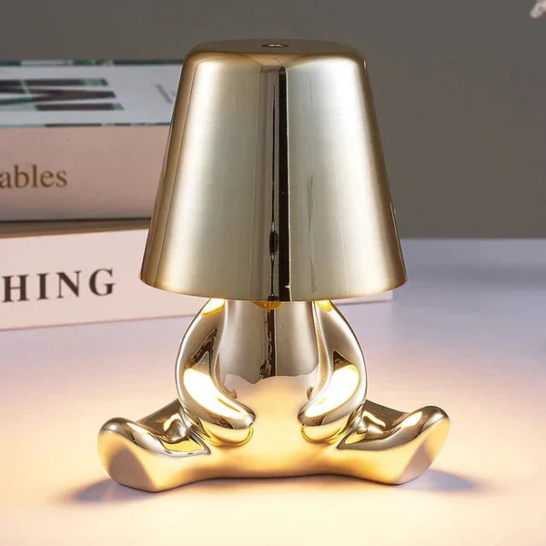 Unique and Atmospheric Table Lamp - GlowCraft-Patrick-Lamp - Silver-State of Style