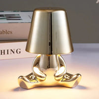 Unique and Atmospheric Table Lamp - GlowCraft-Patrick-Lamp - Silver-State of Style