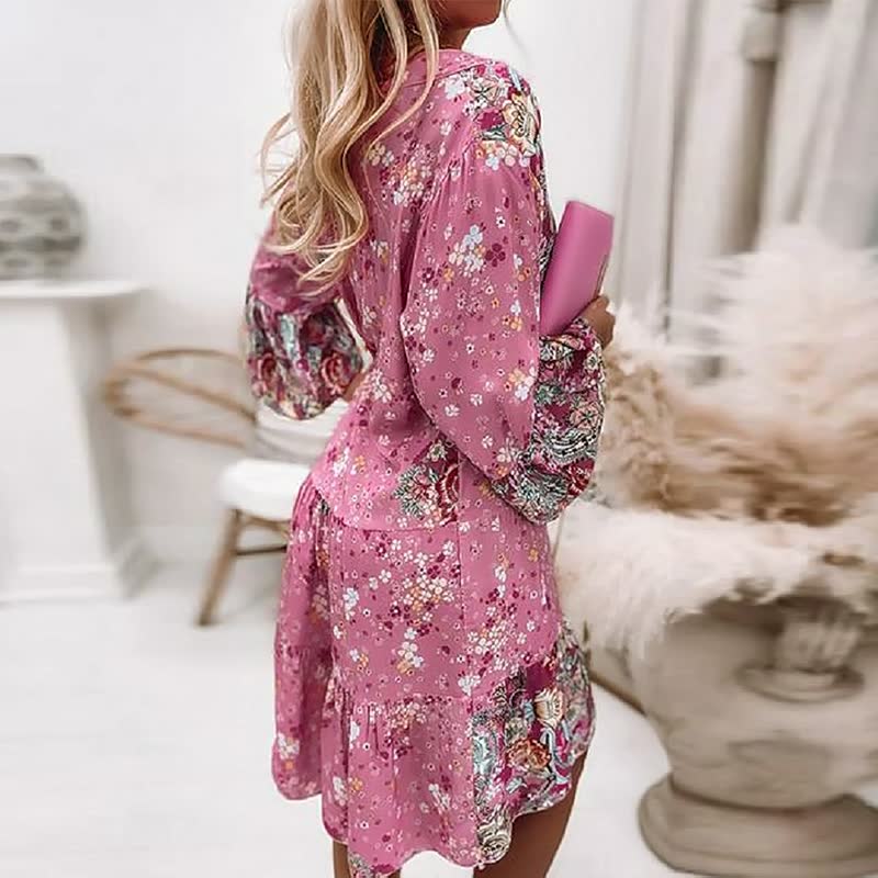 Unique Boho Dress for Women-Pink-S-State of Style
