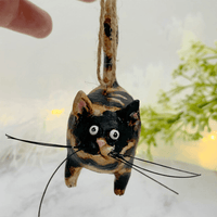 Unique Handmade Cat Christmas Ornament - Purrfect Holiday Hangers-Tortie-State of Style