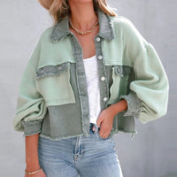 Unique Jacket with Puff Sleeves | Trendy Women's Fashion-Green-S-State of Style