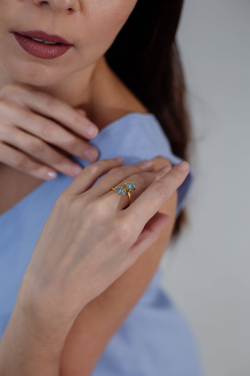 Unique Raw Gemstone Ring - Mira-Amethyst-State of Style