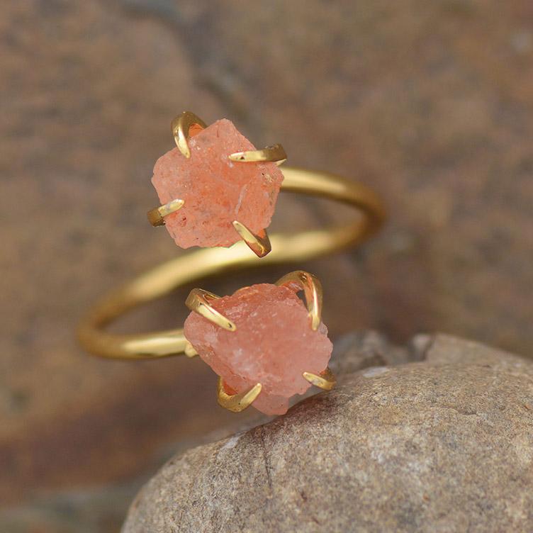 Unique Raw Gemstone Ring - Mira-Amethyst-State of Style