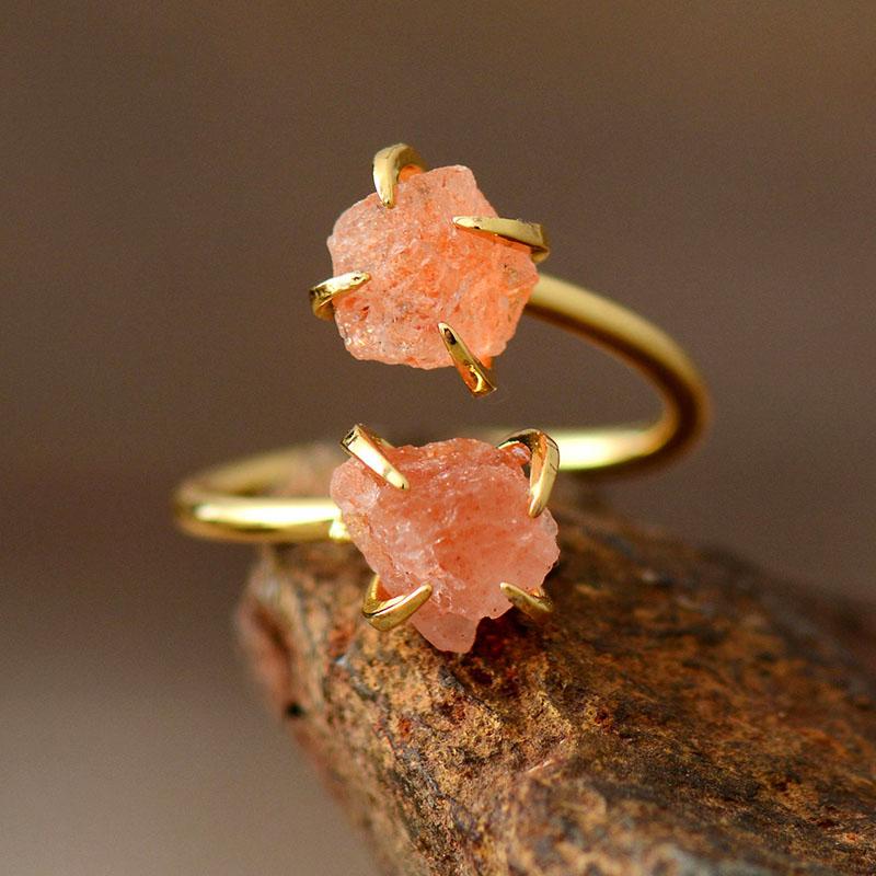 Unique Raw Gemstone Ring - Mira-Quartz-State of Style