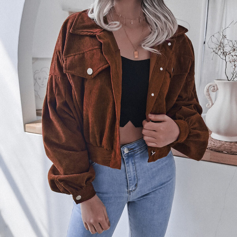 Unique Women's Jacket | Stylish and Comfortable-Brown-S-State of Style