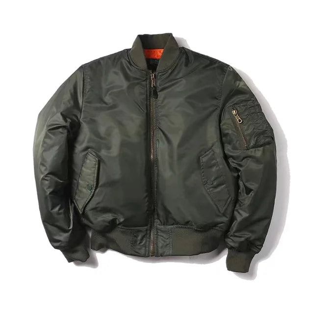 Unisex Premium Bomber Jacket with Zip - Alex-Olive Green-XXS-State of Style