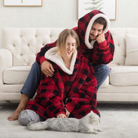 Unisex Thermal Fleece Hoodie - Noah-Red Black-XS-State of Style