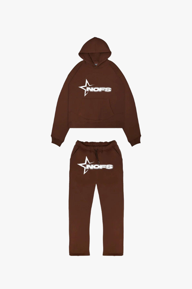 Unisex Tracksuit with Hoodie - Nova-Brown-S-State of Style