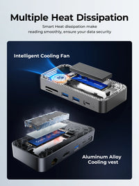 USB-C Docking Station with SSD Enclosure & Cooling Fan – 10-in-1 Pro Hub-State of Style