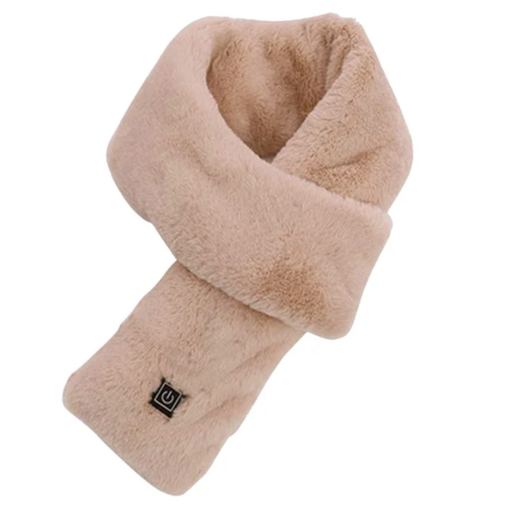 USB Heated Faux Fur Scarf - ThermaFur-Beige-State of Style