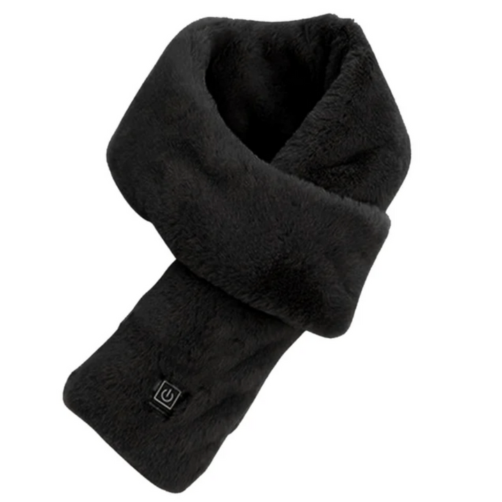 USB Heated Faux Fur Scarf - ThermaFur-Black-State of Style