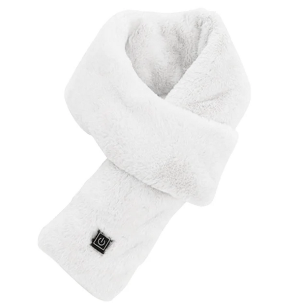 USB Heated Faux Fur Scarf - ThermaFur-White-State of Style