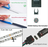 USB LED STRIP WITH COLOUR CHANGING - RGB LIGHT FOR ROOM DECORATION & TV BACKLIGHTING-3-button controller-1m-State of Style