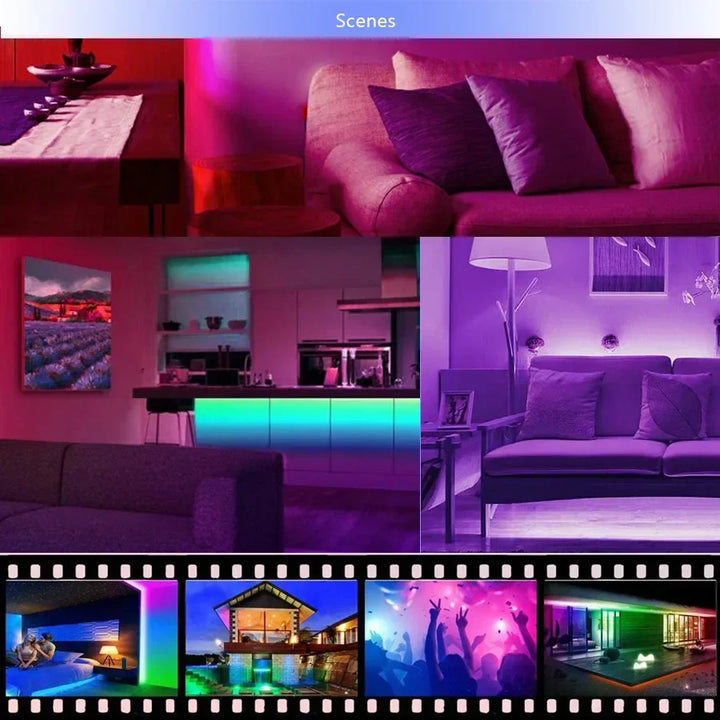 USB LED STRIP WITH COLOUR CHANGING - RGB LIGHT FOR ROOM DECORATION & TV BACKLIGHTING-3-button controller-1m-State of Style