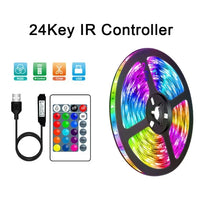 USB LED STRIP WITH COLOUR CHANGING - RGB LIGHT FOR ROOM DECORATION & TV BACKLIGHTING-3-button controller-1m-State of Style