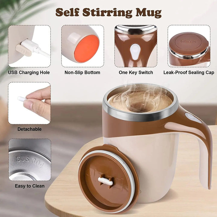 USB Rechargeable Magnetic Stirring Mug - MagStir-State of Style