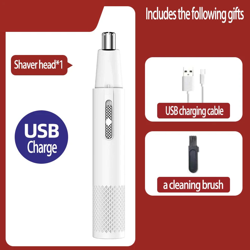 USB Rechargeable Nose Hair Trimmer - TrimPro-White-State of Style