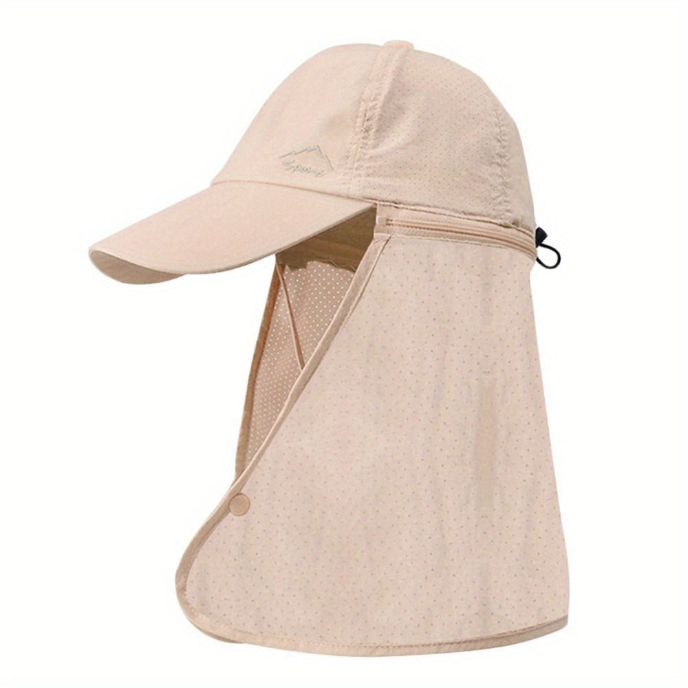 UV protection trucker hat with neck protection for outdoor adventures - SchattenPro-Beige-State of Style