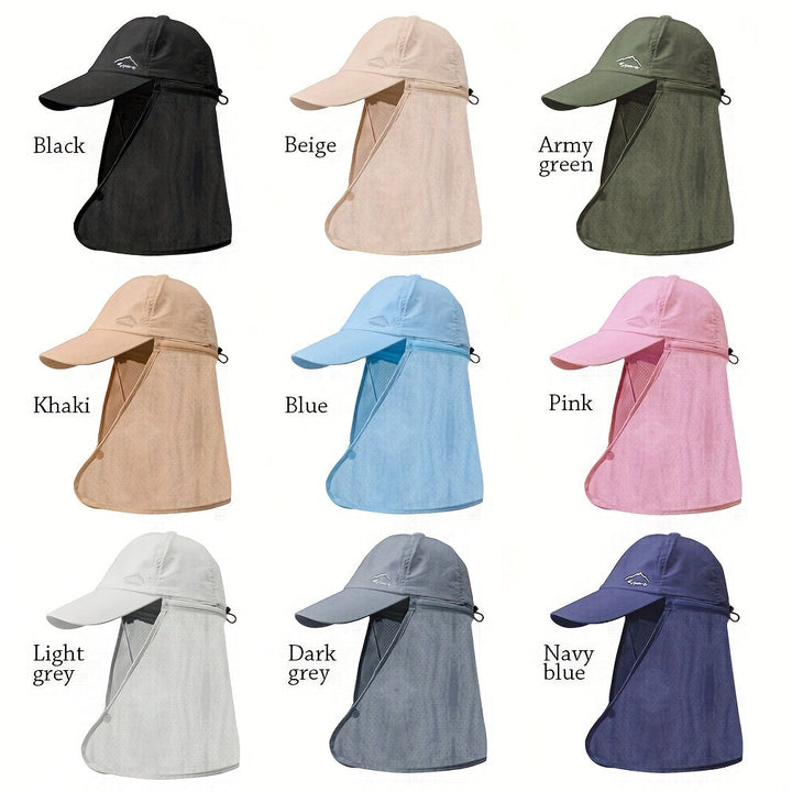 UV protection trucker hat with neck protection for outdoor adventures - SchattenPro-Black-State of Style