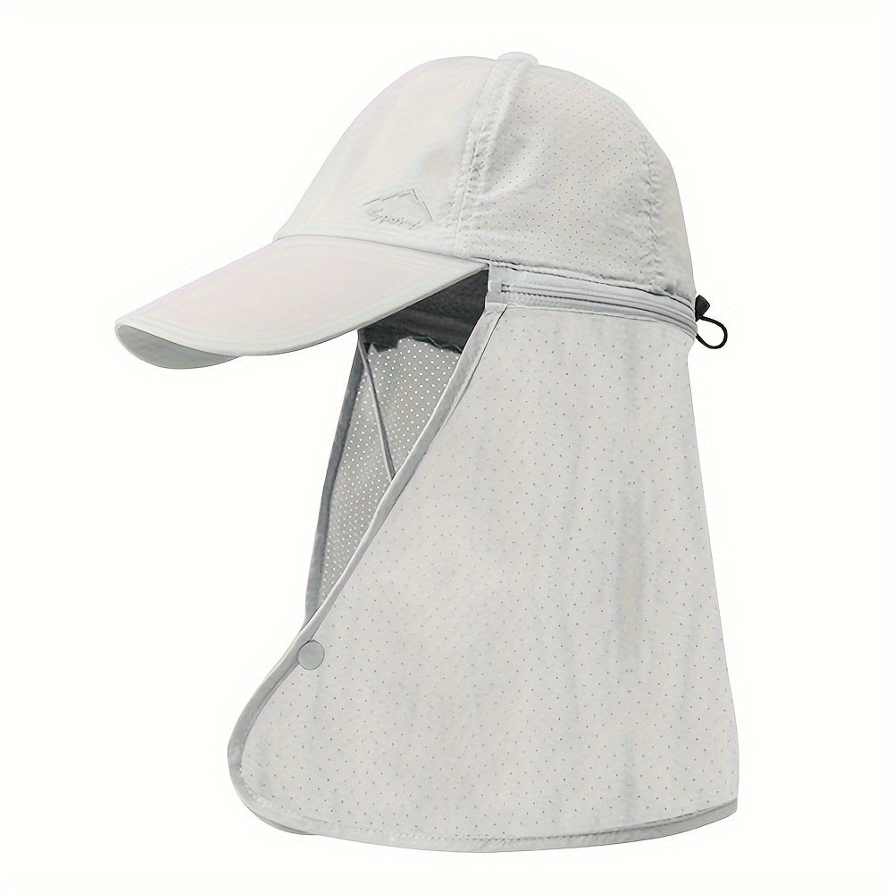 UV protection trucker hat with neck protection for outdoor adventures - SchattenPro-Light grey-State of Style