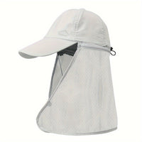 UV protection trucker hat with neck protection for outdoor adventures - SchattenPro-Light grey-State of Style